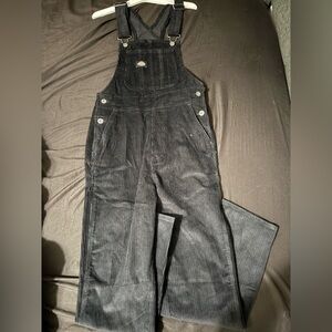 Black Corduroy Dickies Overalls XS